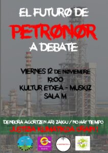 [:es]Charla (Muskiz): El futuro de Petronor a debate[:eu]Hitzaldia (Muskiz): El futuro de Petronor a debate[:] @ Kultur Etxea, sala M