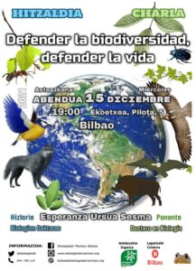 [:es]Charla (Bilbao): Defender la biodiversidad, defender la vida[:eu]Hitzaldia (Bilbo): Defender la biodiversidad, defender la vida[:] @ Ekoetxea