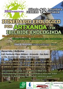 [:es]Itinerario ecológico por Artxanda (Bilbao): Biodiversidad, amenazas y gestión[:eu]Artxandatik ibilbide ekologikoa (Bilbo): bioaniztasuna, mehatxuak eta kudeaketa[:] @ Plaza del Funicular - Bilbao