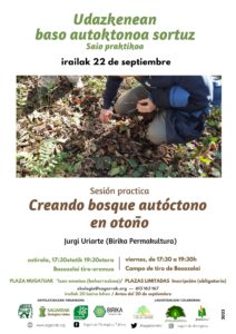 [:es]Sesión práctica (Basauri) Creando bosque autóctono en otoño[:eu]Saio praktikoa (Basauri) Baso autoktonoa sortuz udazkenean[:]